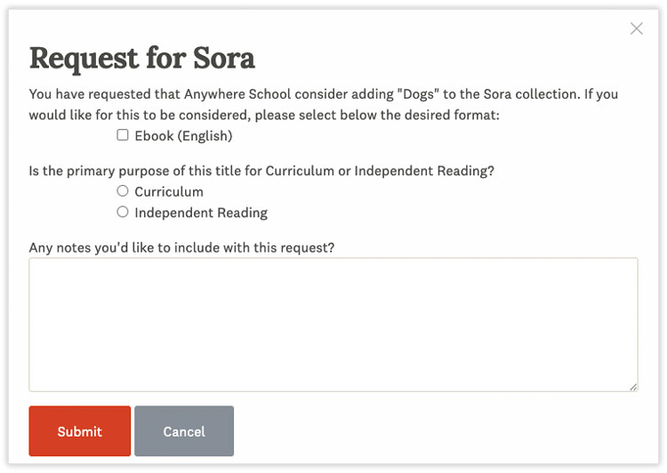 Request for Sora